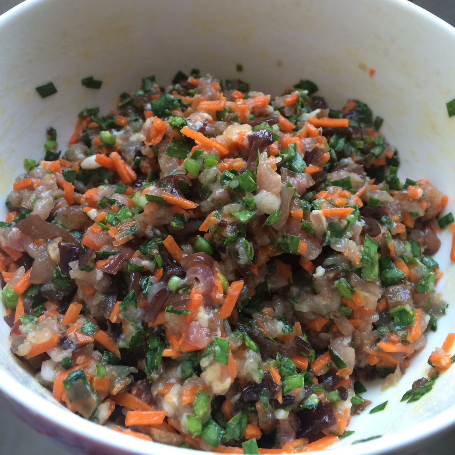 胡萝卜鸡蛋香菇木耳素馅饺子