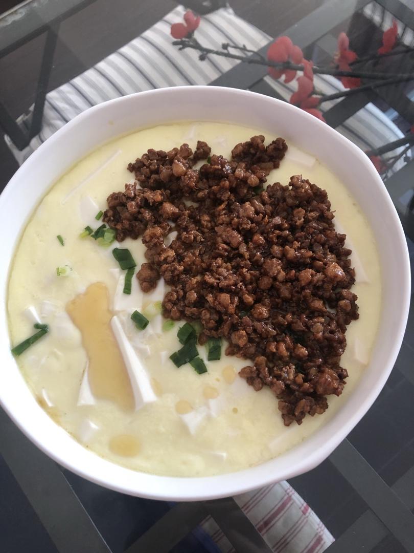肉末豆腐蒸蛋