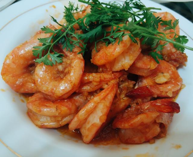 番茄酱油焖大虾的做法