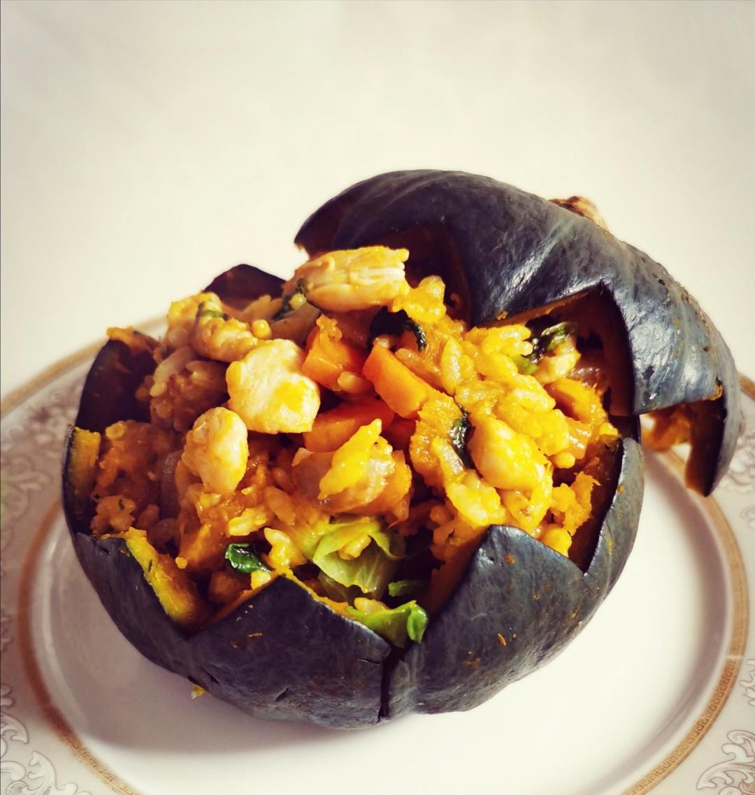 美味到不行的南瓜饭