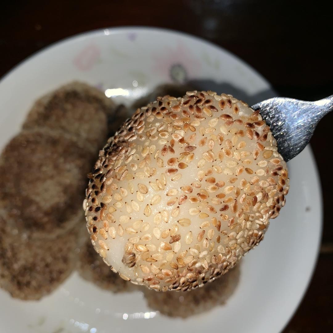 香酥软糯的芝麻糯米饼，真香！