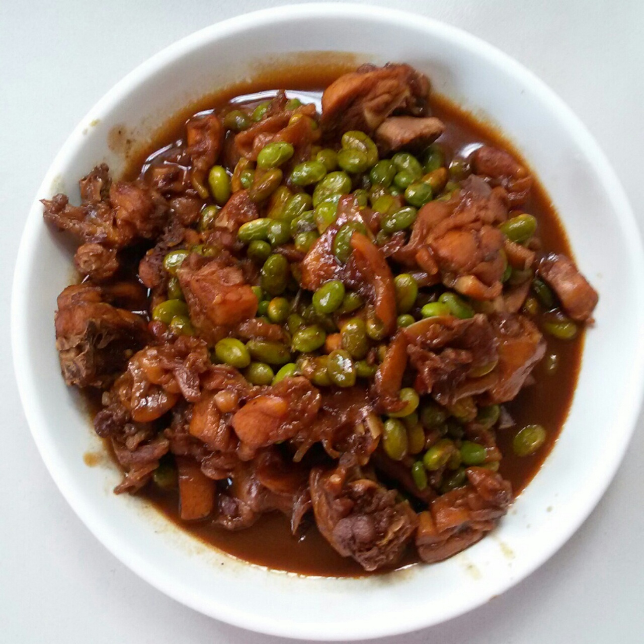 毛豆烧鸡