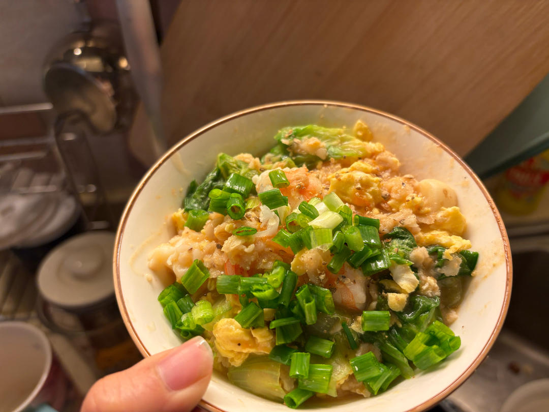 简单又瘦身的番茄鸡蛋燕麦粥