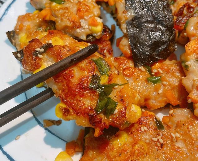 好吃到哭的香煎虾滑海苔的做法