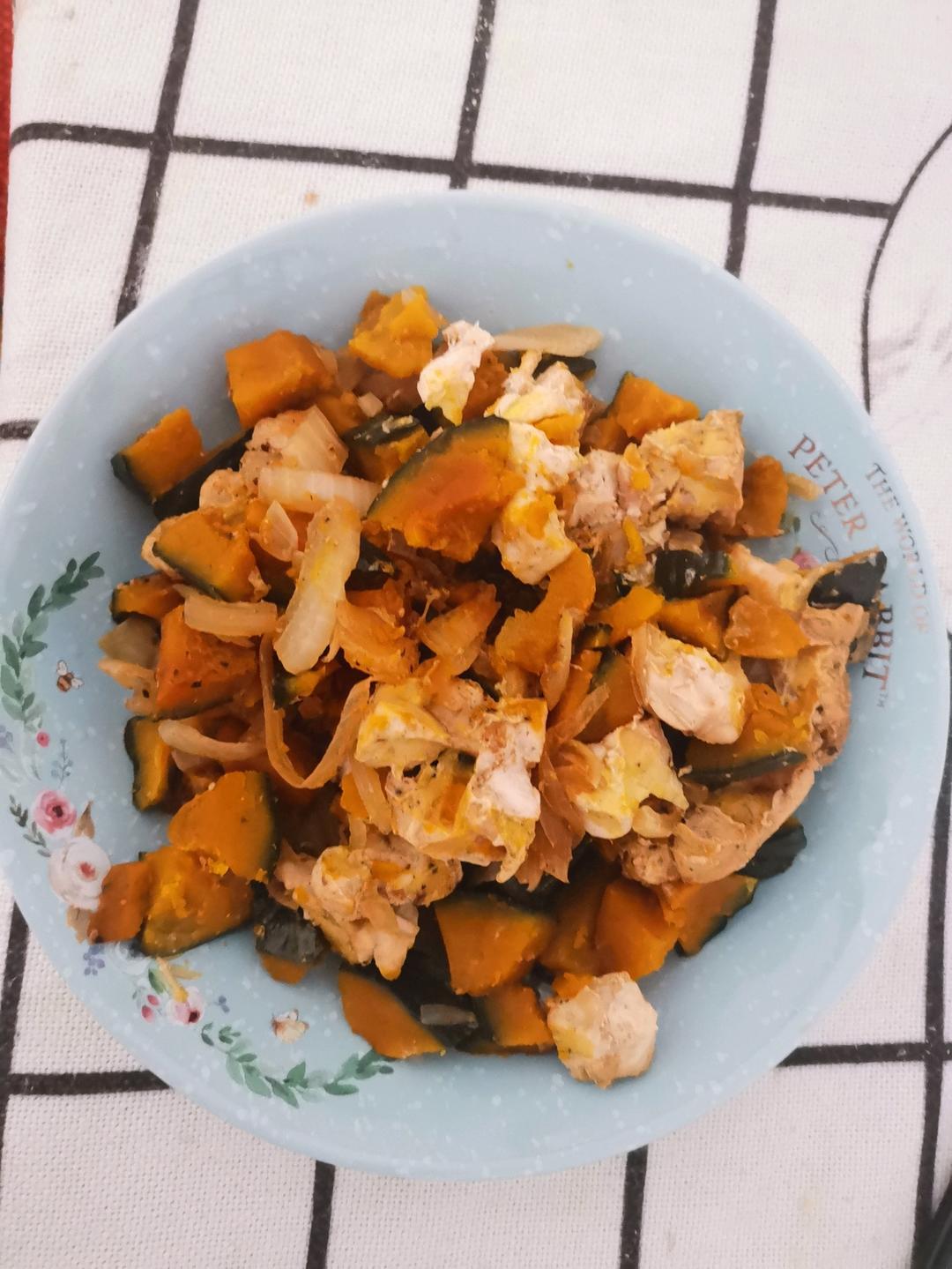 【健康三餐】孜然南瓜蒸鸡胸