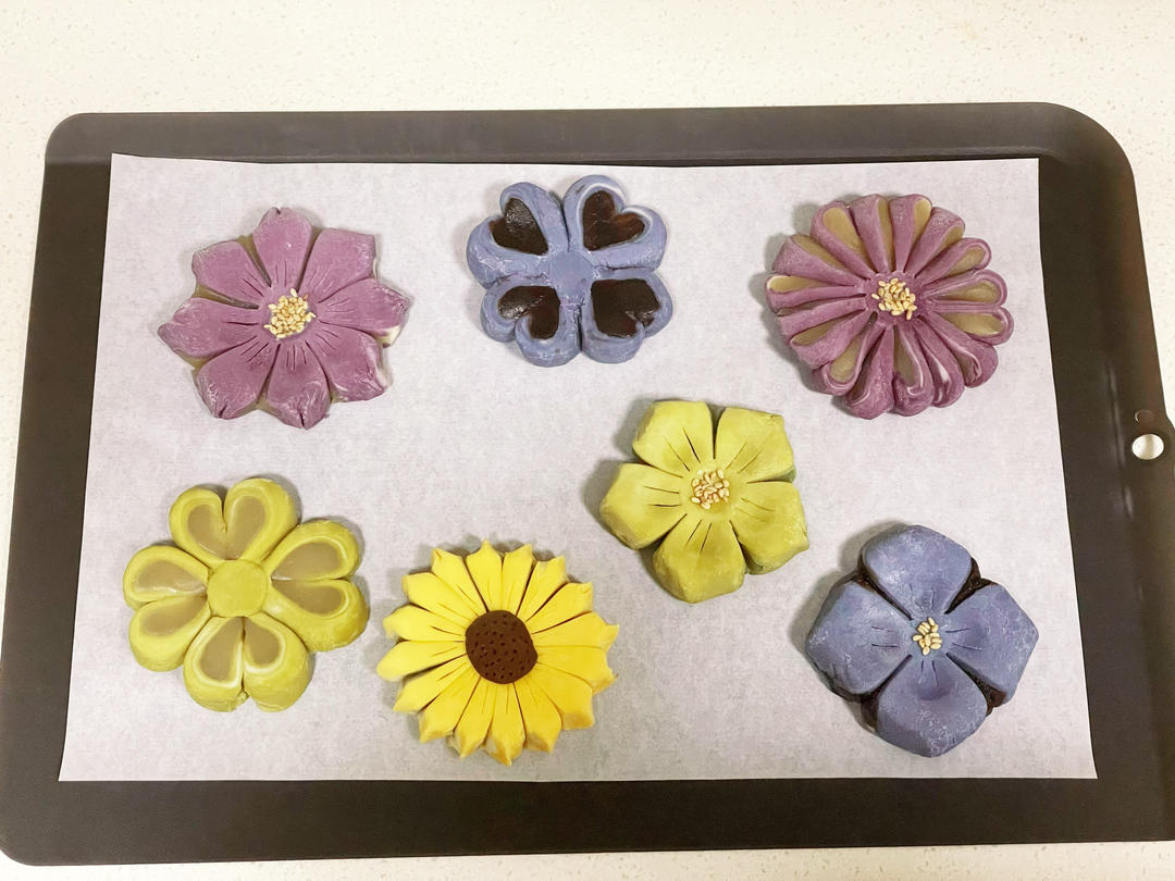 中式花酥 一次学会5款 酥掉渣 保姆级教程 皮料可保软3天不开裂