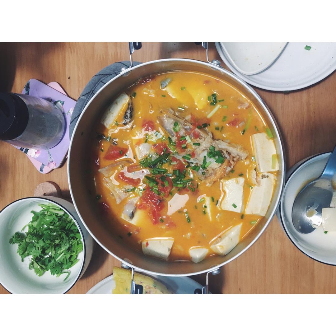 三文鱼头豆腐汤