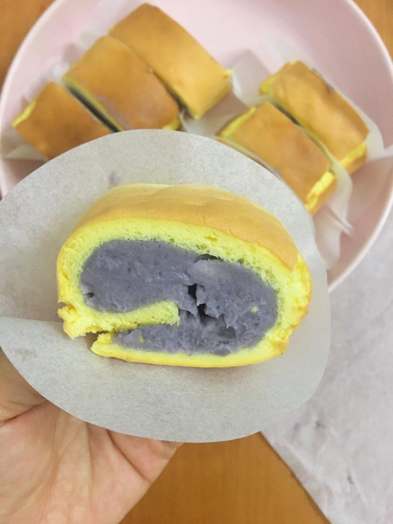 料多多的芋泥虎皮卷（附芋泥做法）