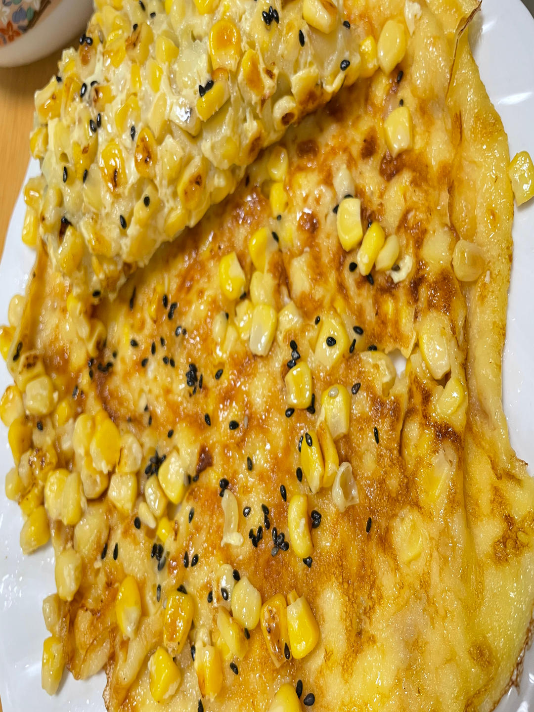 宝宝辅食:奶香玉米烙