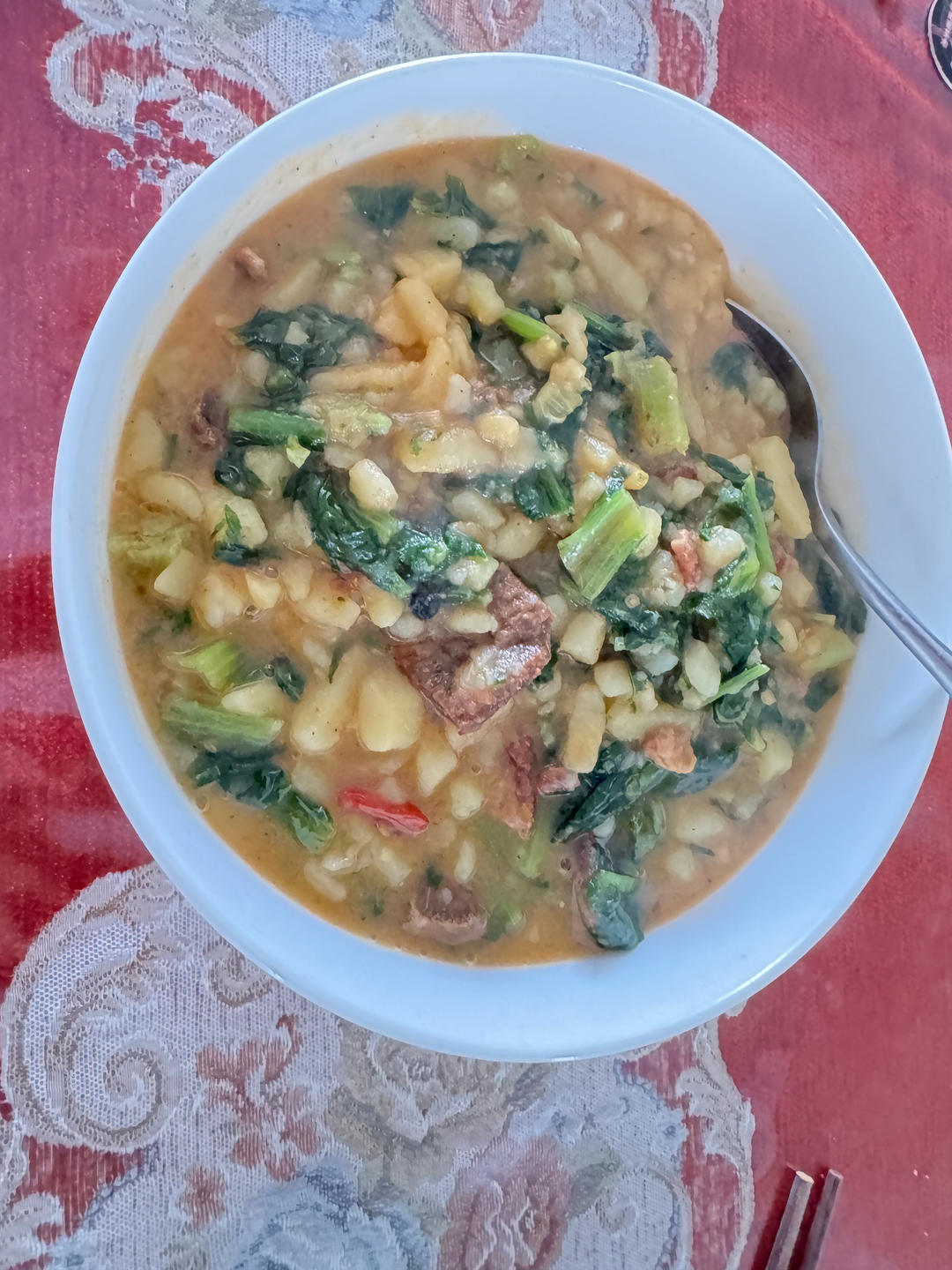 腌猪肉烩小白菜