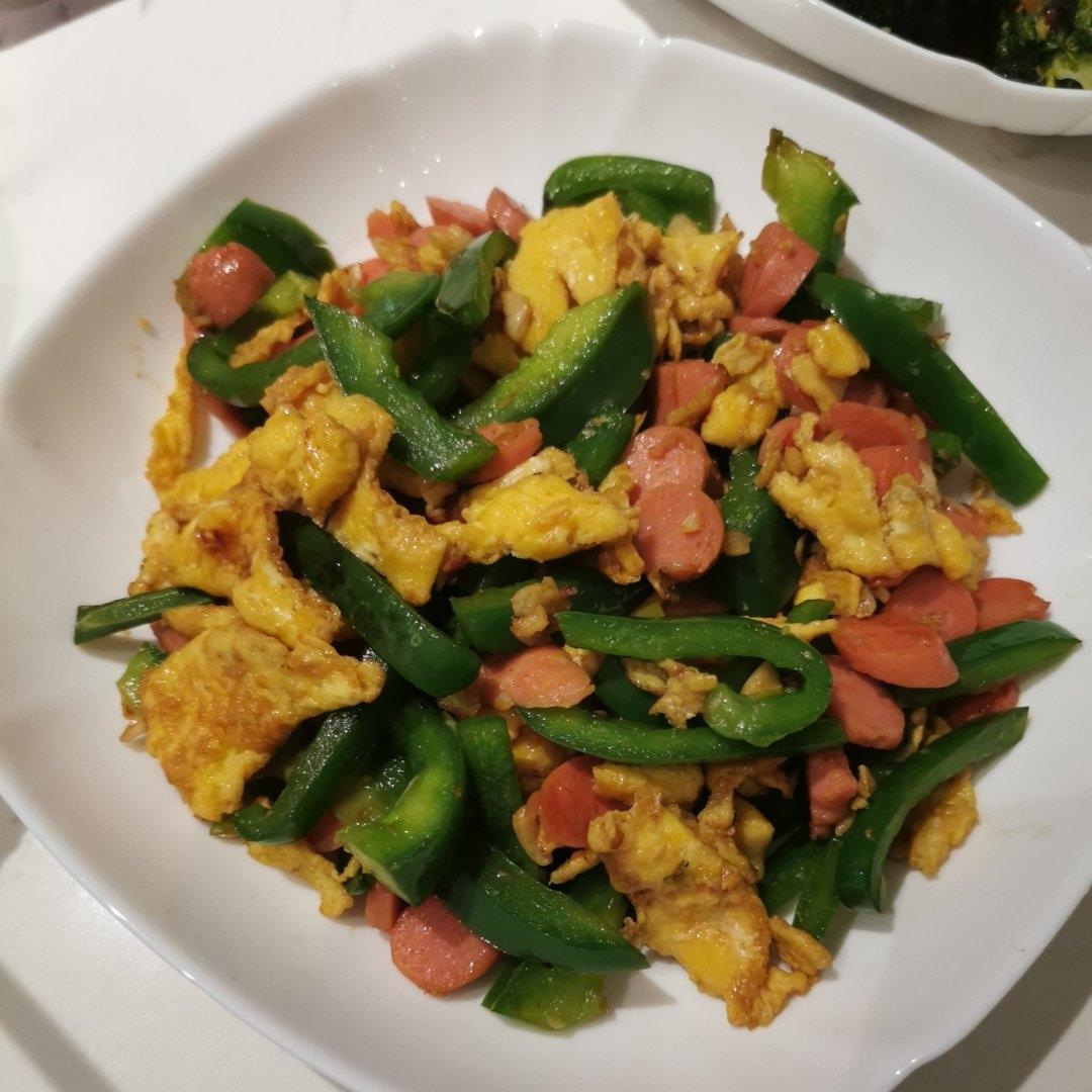 青椒火腿炒鸡蛋