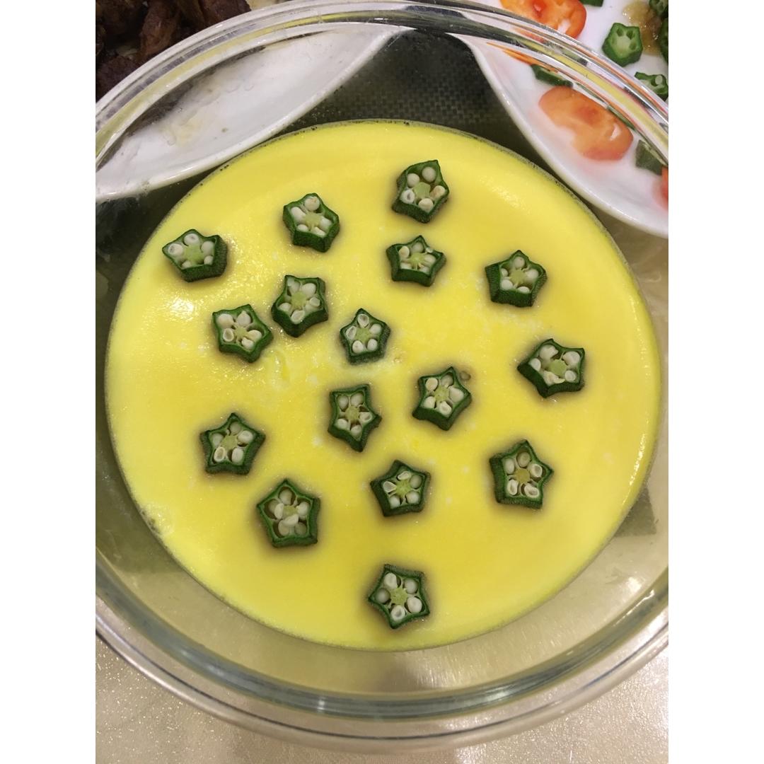颜值控-做一朵开在碗里的花秋葵蒸水蛋