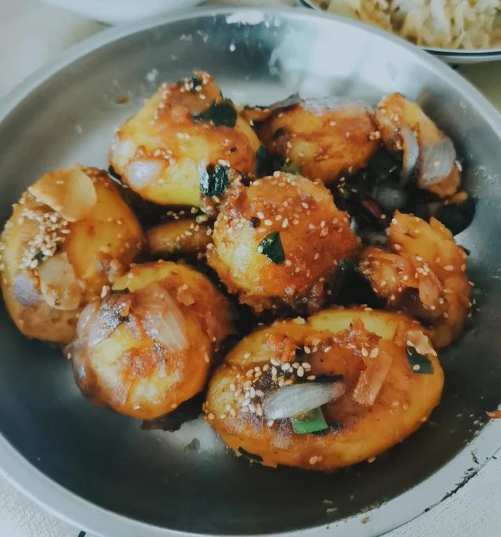 孜然香辣煎小土豆
