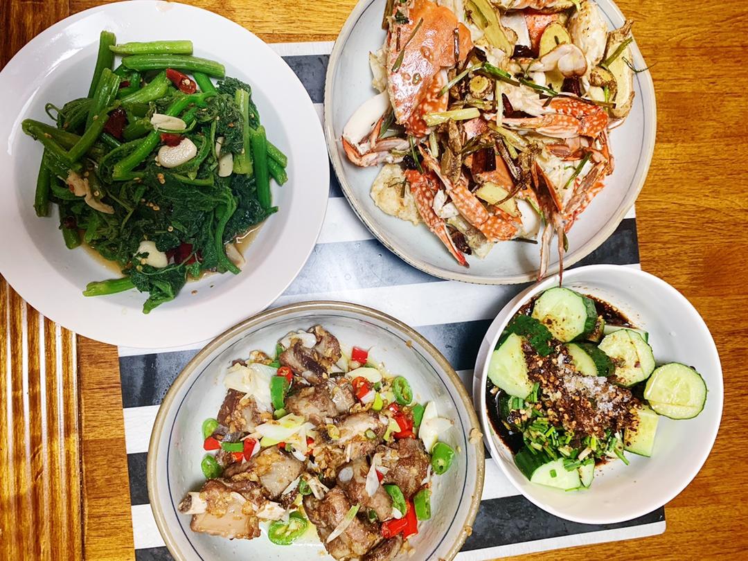 葱姜炒梭子蟹（very easy）