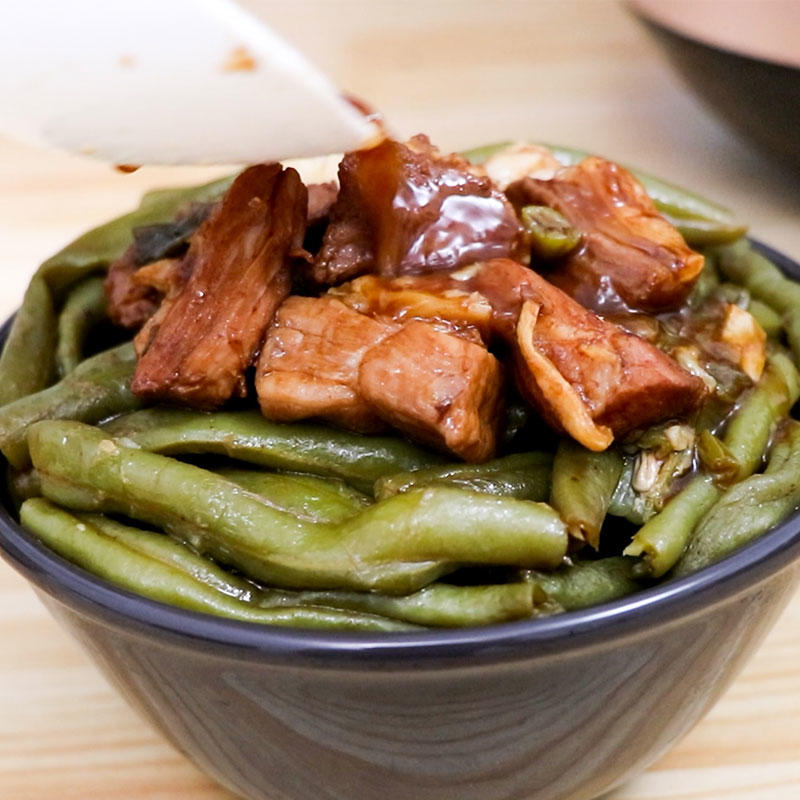 好吃不怕胖的猪肉炖豆角