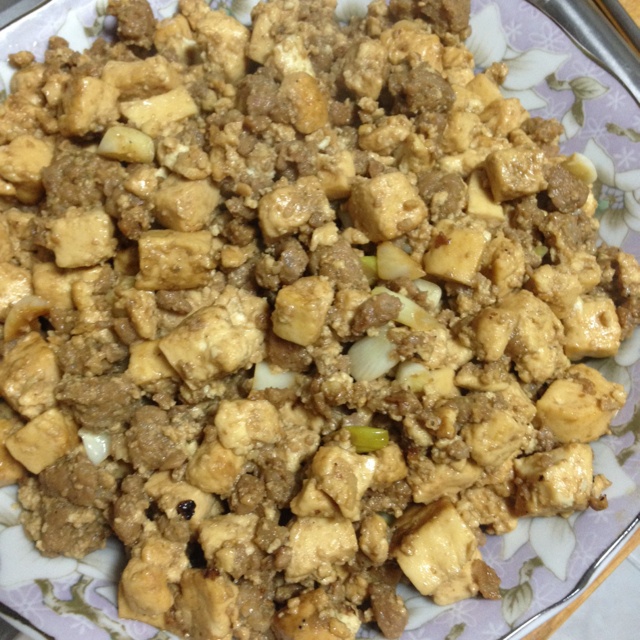 蒜香肉末烧豆腐