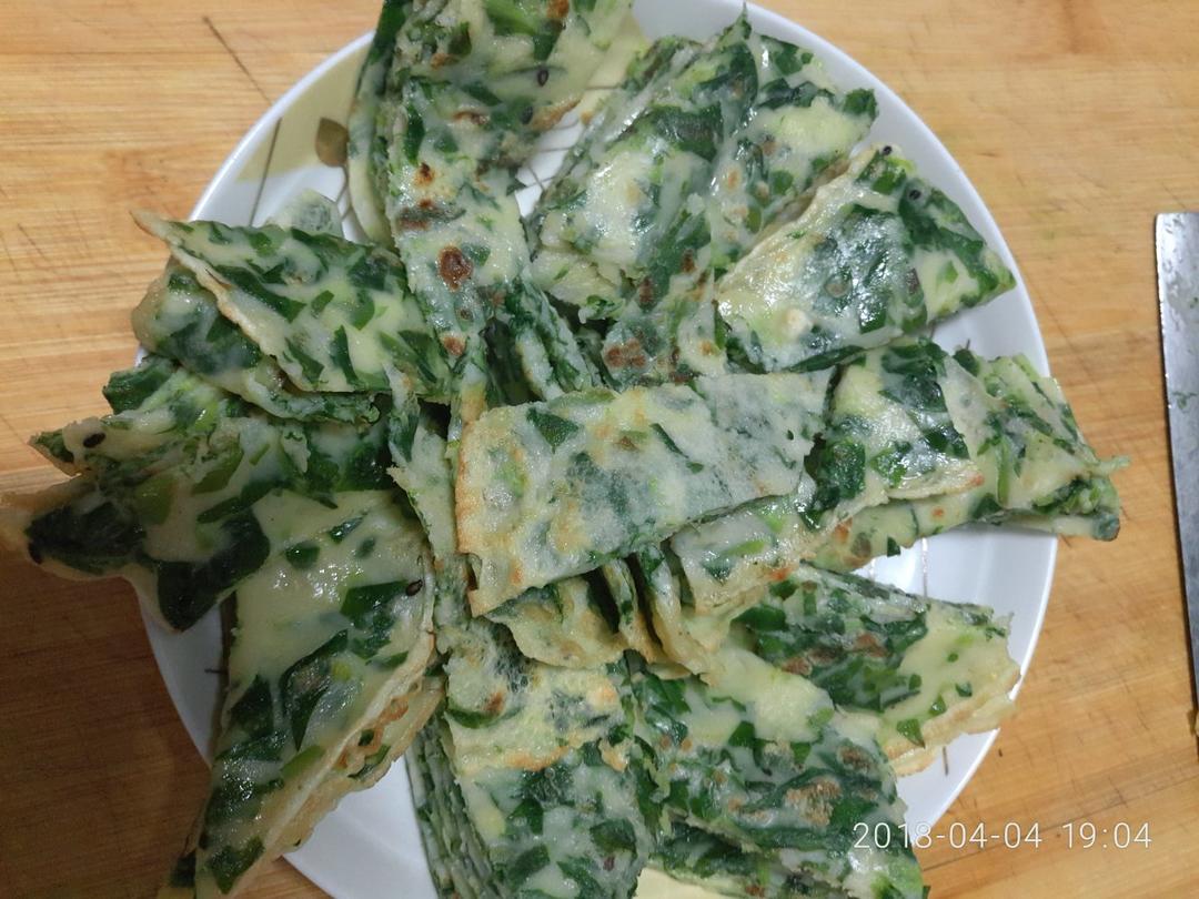 菠菜鸡蛋饼
