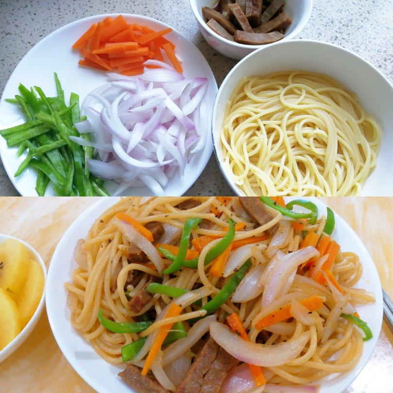 黑椒牛柳炒意面