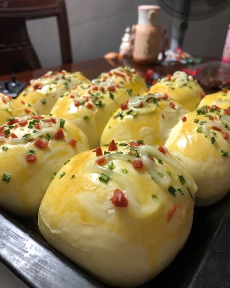 香葱火腿肉松面包