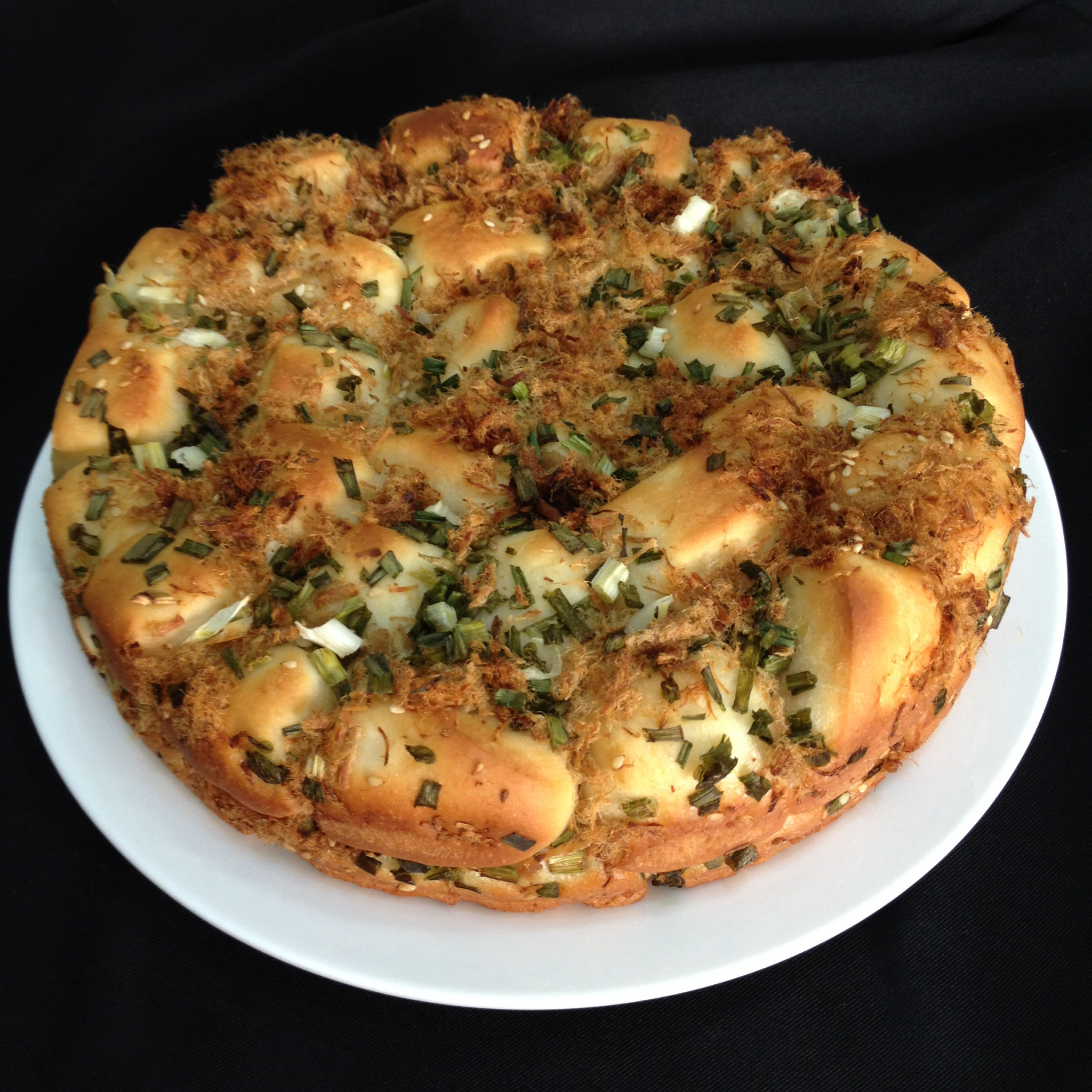 香葱肉松手撕面包