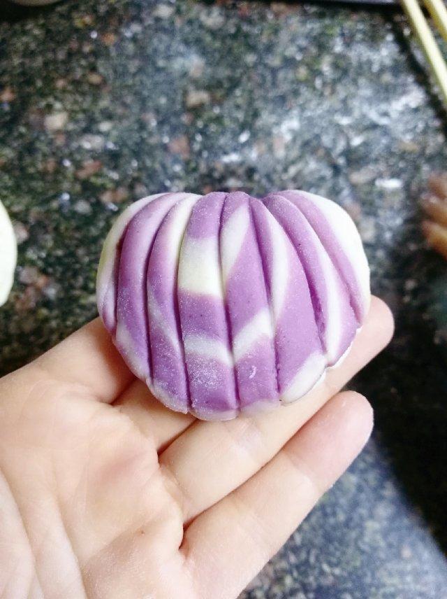 太斑斓贝壳豆沙包