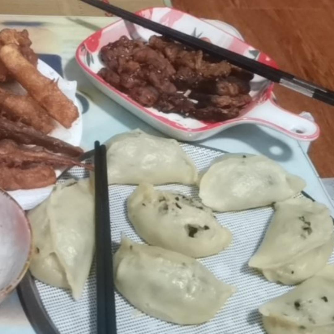 玉米面烫面蒸饺