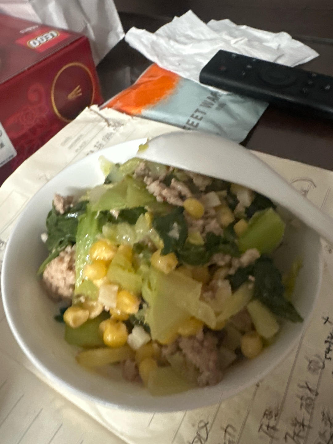 上海青酸菜炒肉末太费米饭了｜做法简单