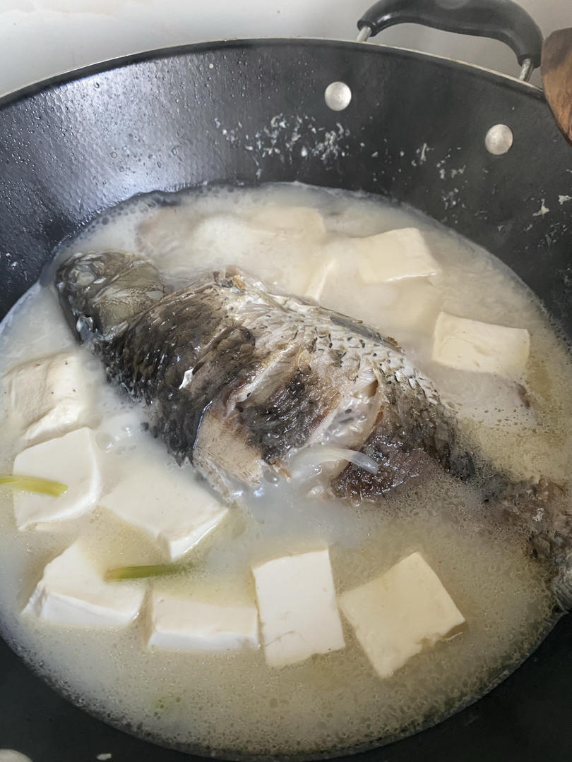 豆腐鲫鱼汤，奶白色好看又好吃！