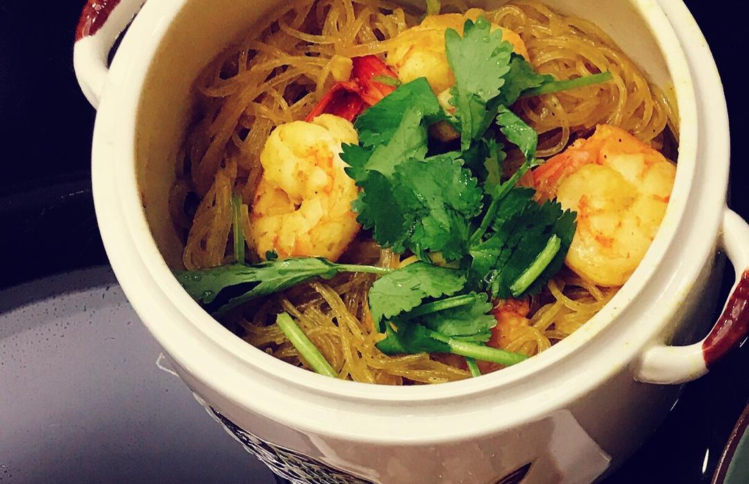 咖喱鲜虾粉丝煲