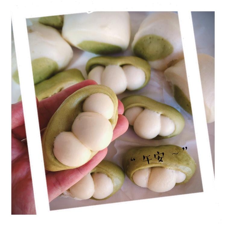 【宝宝辅食】10M+，豌豆荚小馒头