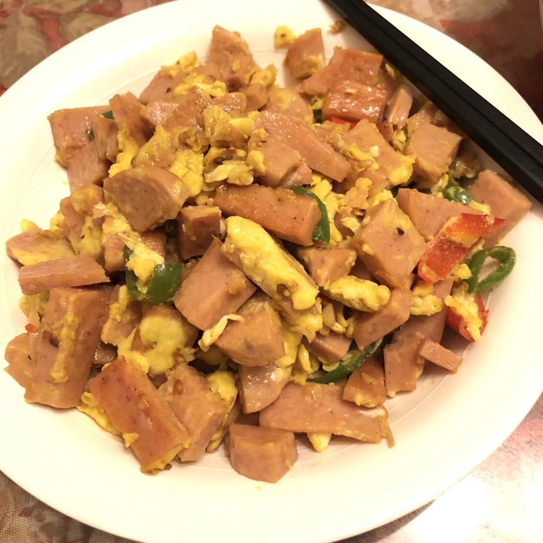 超快捷的杭椒炒午餐肉