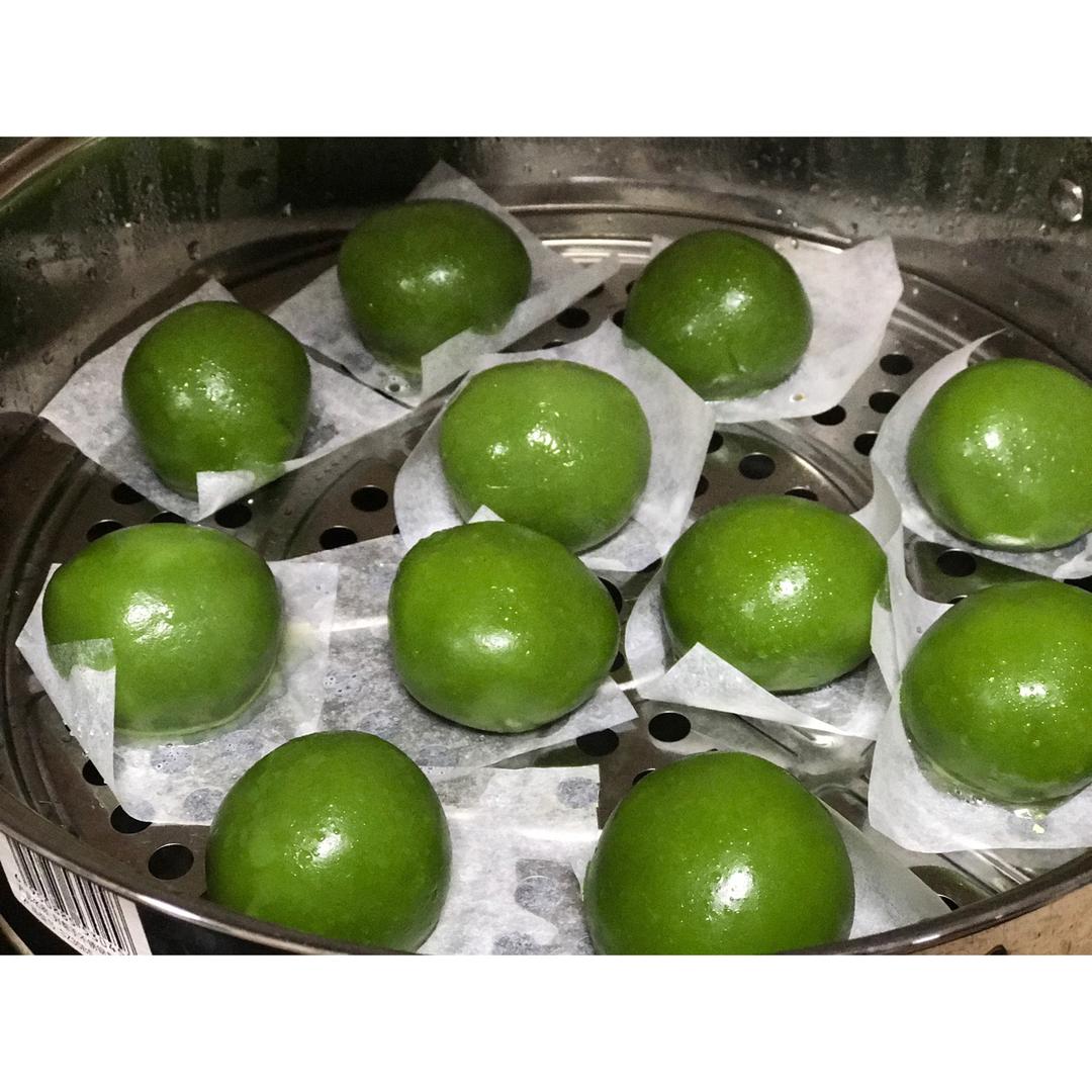 网红青团～～咸蛋黄肉松青团