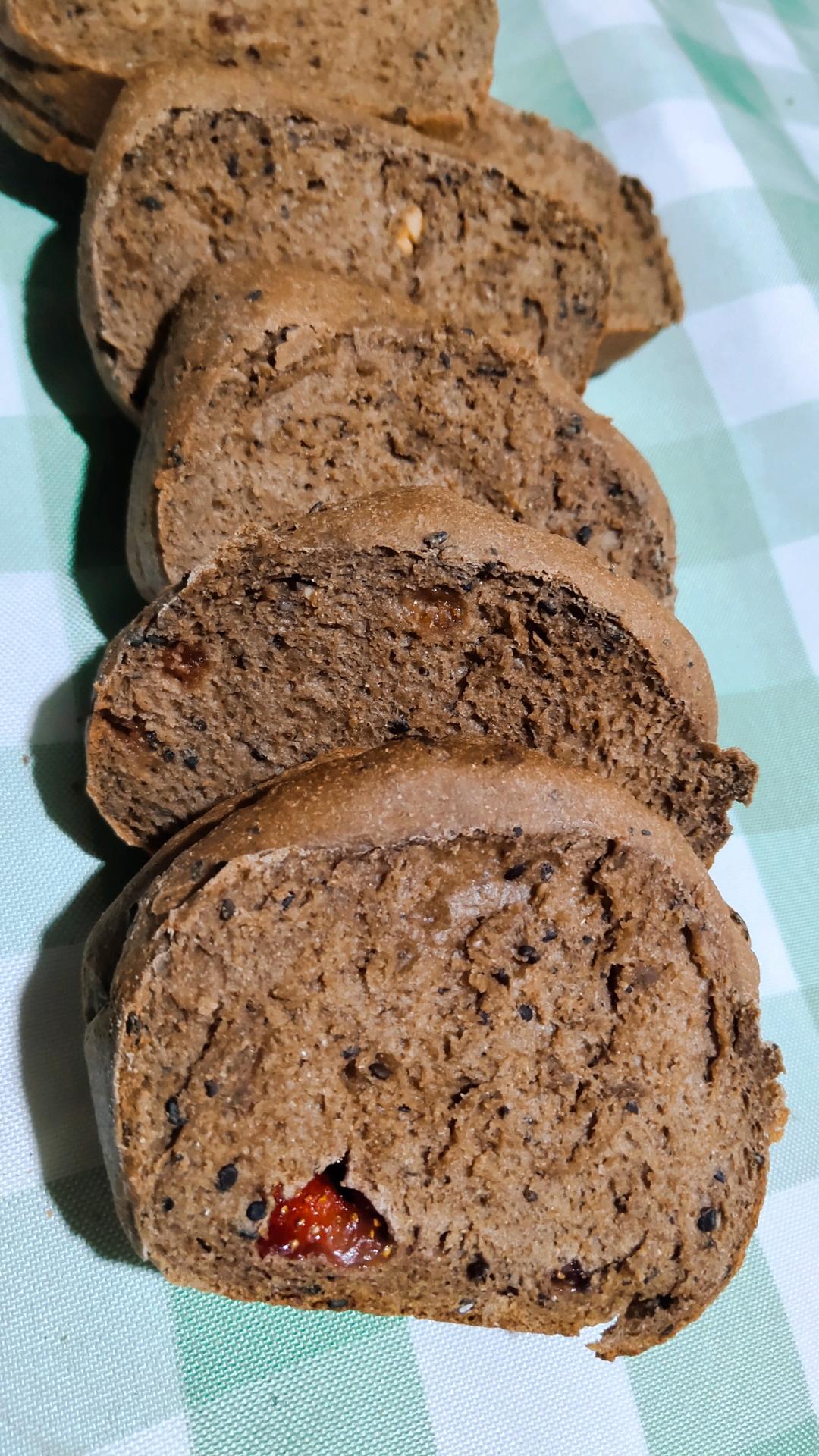 双种芝麻全麦吐司 100%全麦 烫种+波兰种