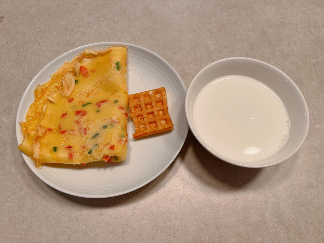 简单快手蔬菜鸡蛋煎饼