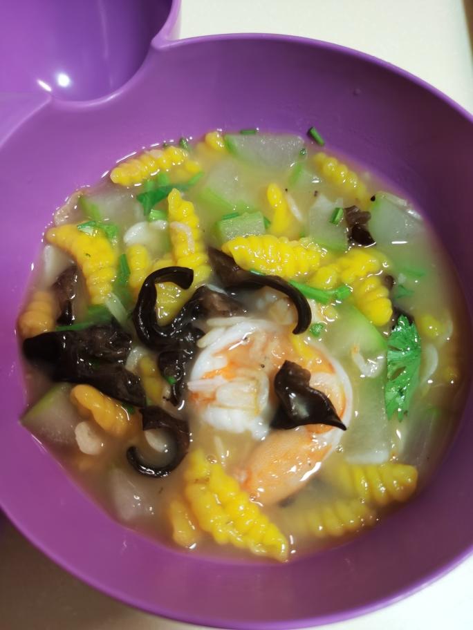 冬瓜虾皮烩麻食