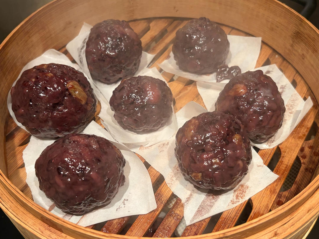 网红水晶糯米团子（粘豆包）