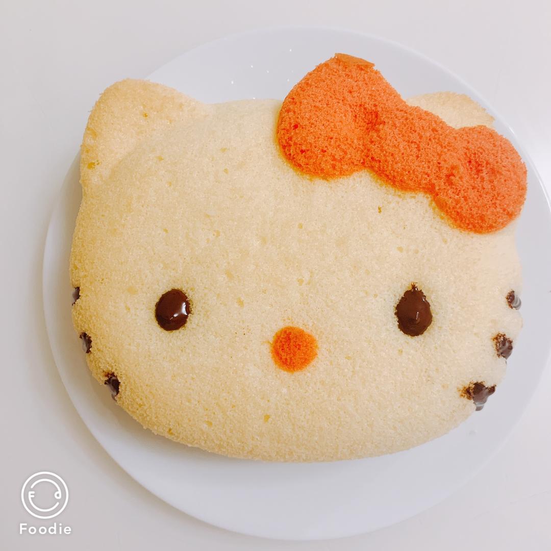可爱的卡通Hello kitty 戚风蛋糕