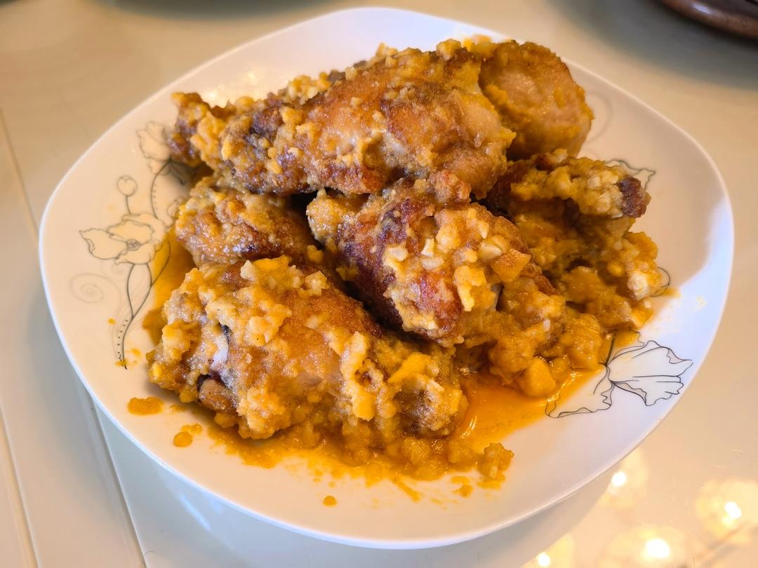 金沙鸡翅【咸蛋黄焗鸡翅】