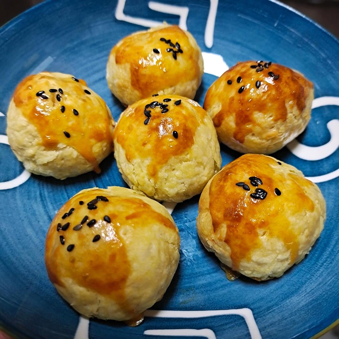 有空气炸锅就能做的小点心「酥皮汤圆」蛋挞皮与汤圆的完美结合👍👍👍