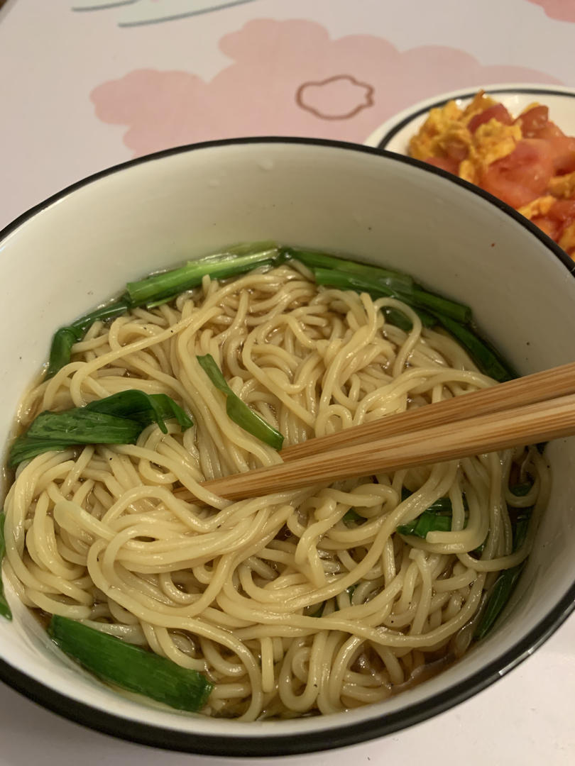 葱油小面～汤都喝光