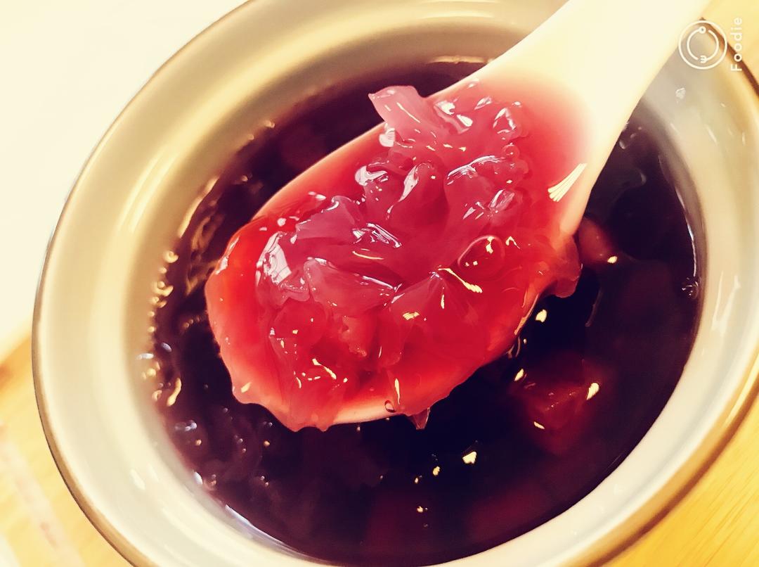 皂角米紫薯银耳羹