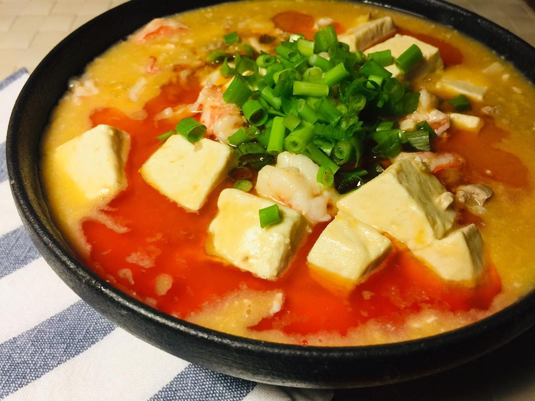 鲜虾豆腐煲