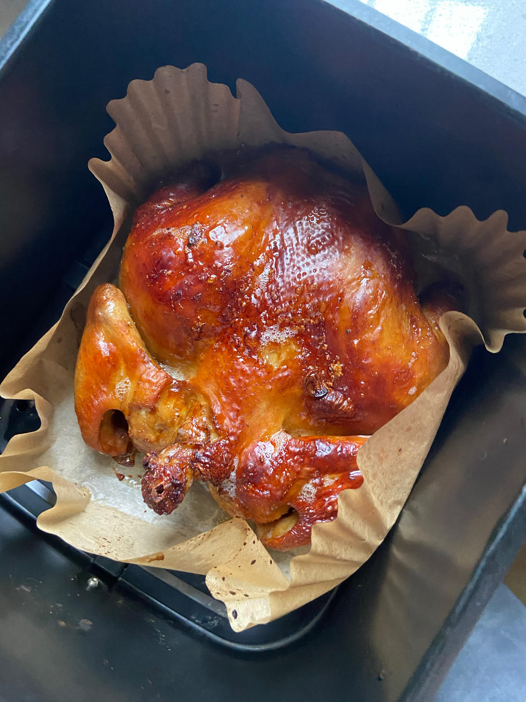 皮脆肉嫩❗️蜜汁脆皮烤鸡（空气炸锅版）💥不用一滴油