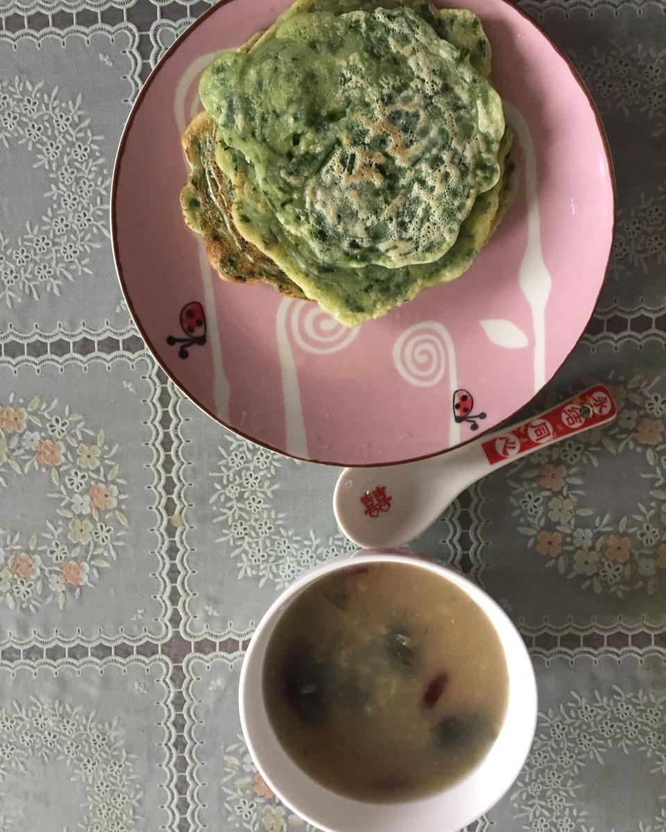 韭菜鸡蛋摊饼
