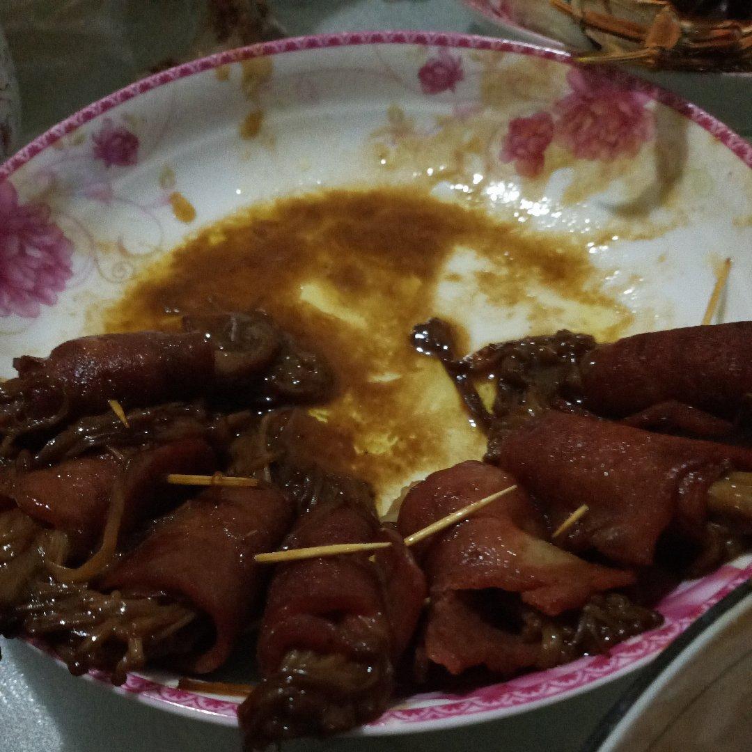 零失败：金针菇培根卷