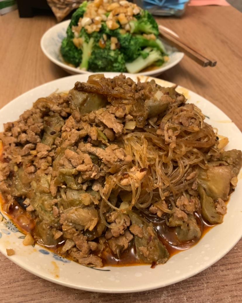 肉末茄子粉丝煲