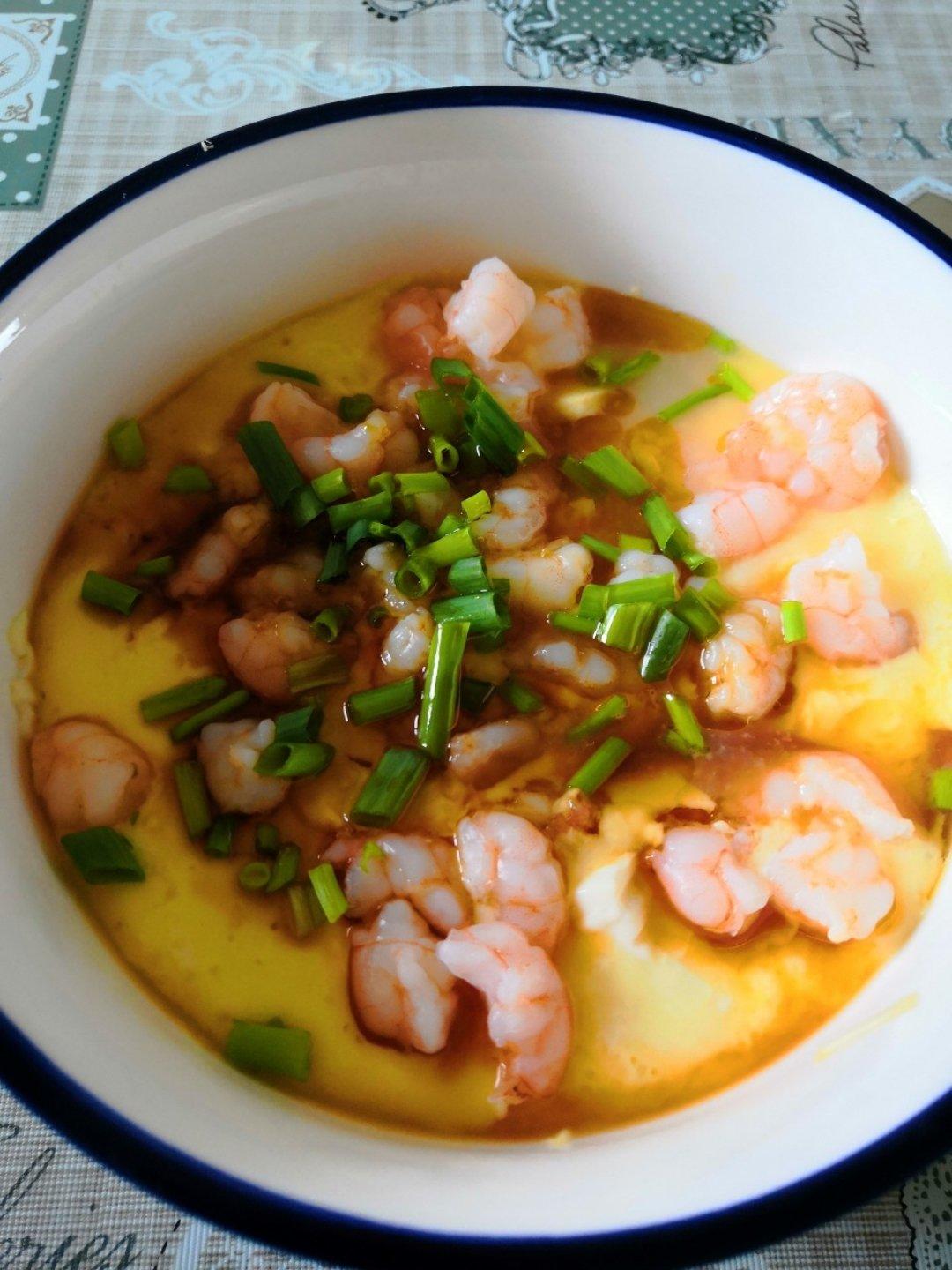 虾仁鸡蛋蒸豆腐