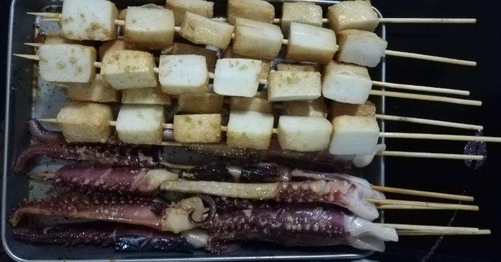 撸串串：牛肉串、鸡肉串