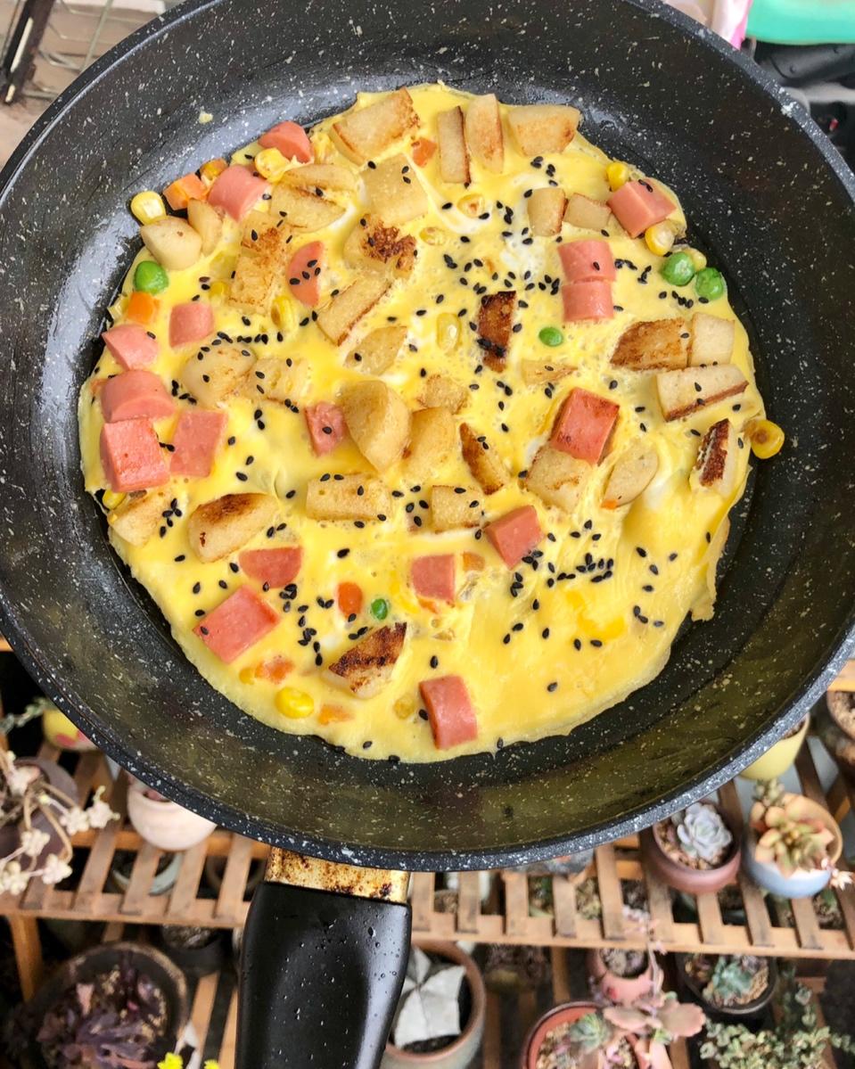 鸡蛋披萨饼