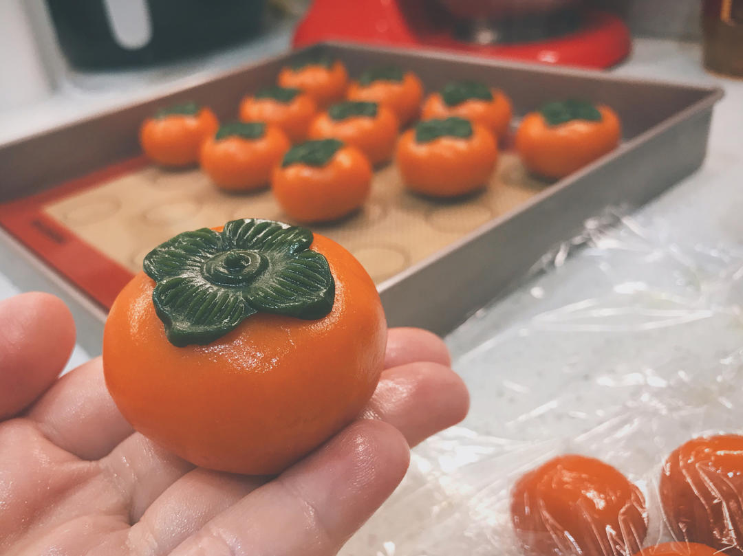 全网独家（原创）柿柿如意—广式金沙奶黄月饼（内附视频做法）